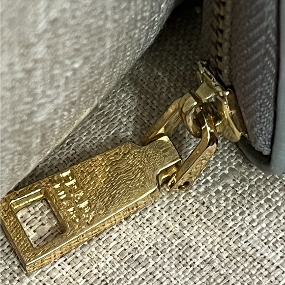 Prada Gray Saffiano Lux Zip-Around Wallet - Picture 6 of 10